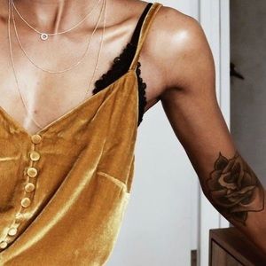 Madewell velvet button down cami